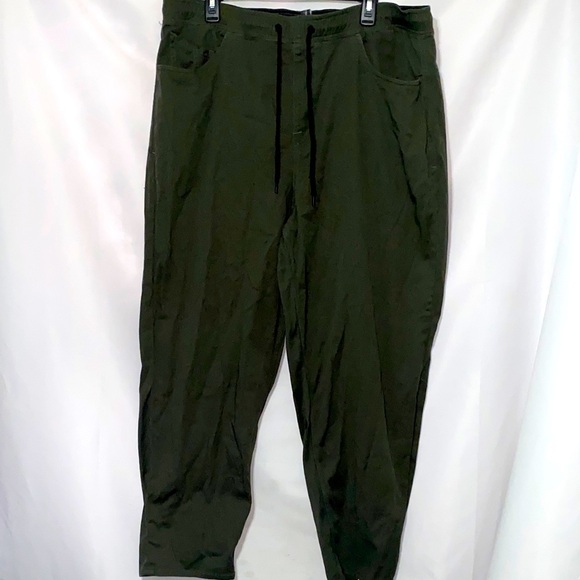 VOLVOM OLIVE Green Joggers MENS size XXL PULL ON ELASTIC DRAWSTRING WAIST CLEAN - Picture 1 of 10